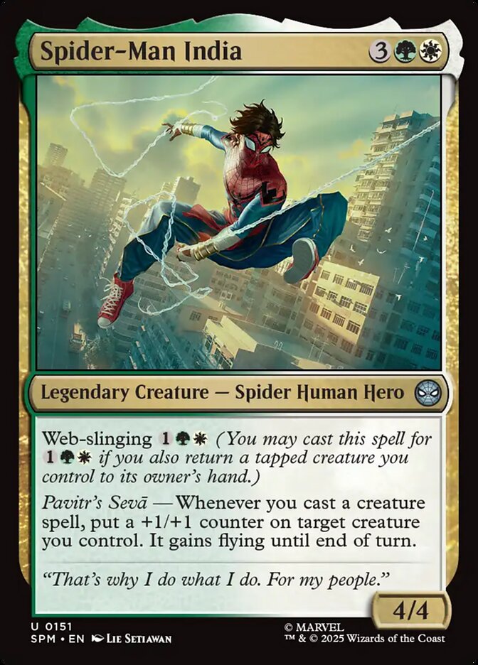 Spider-Man India – Uncommon Magic: The Gathering card from Marvel's Spider-Man (#151)