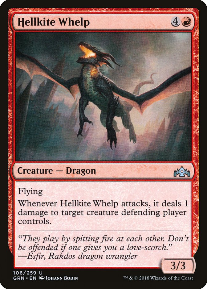 Hellkite Whelp – Uncommon Magic: The Gathering card from Guilds of Ravnica (#106)