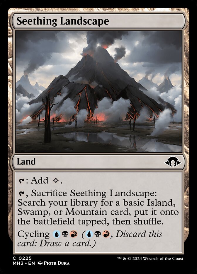 Seething Landscape – Common Magic: The Gathering card from Modern Horizons 3 (#225)
