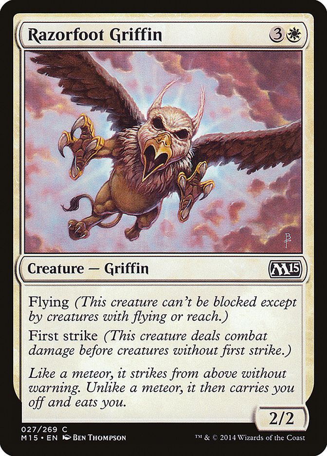 Razorfoot Griffin – Common Magic: The Gathering card from Magic 2015 (#27)
