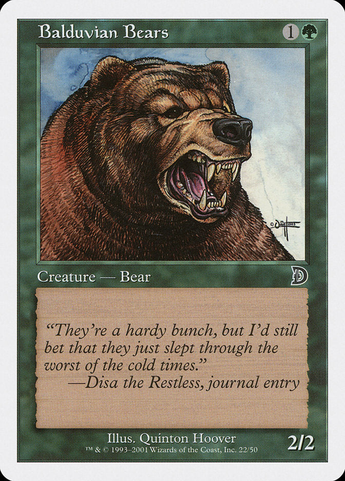 Balduvian Bears – Common Magic: The Gathering card from Deckmasters (#22)
