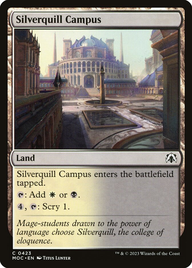 Silverquill Campus – Common Magic: The Gathering card from March of the Machine Commander (#423)