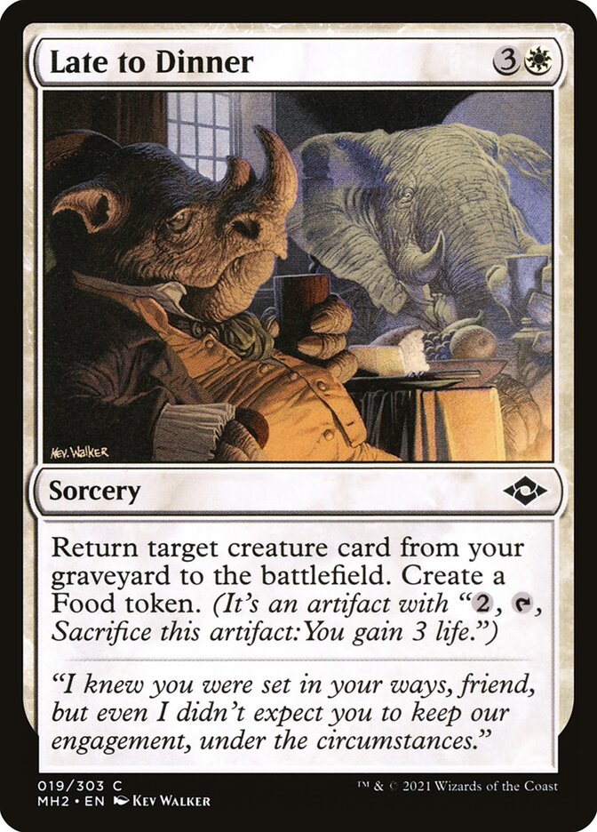 Late to Dinner – Common Magic: The Gathering card from Modern Horizons 2 (#19)