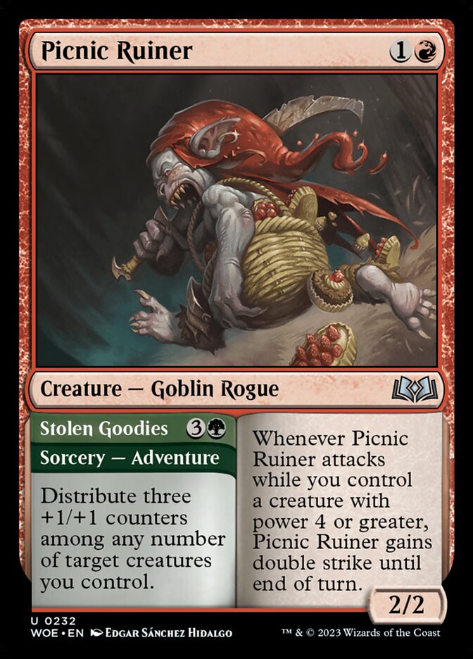 Picnic Ruiner // Stolen Goodies – Uncommon Magic: The Gathering card from Wilds of Eldraine (#232)