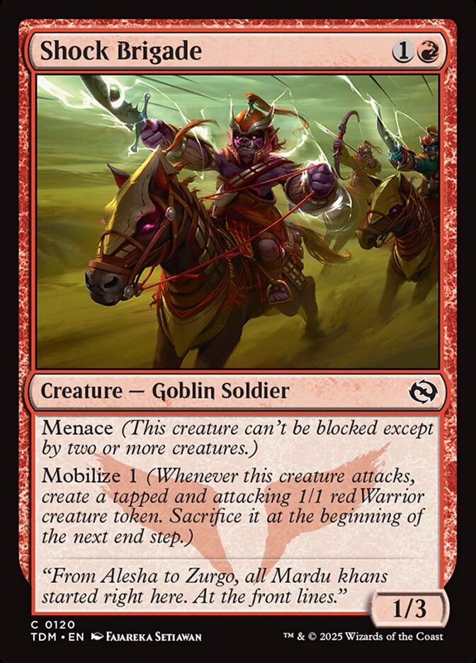 Shock Brigade – Common Magic: The Gathering card from Tarkir: Dragonstorm (#120)