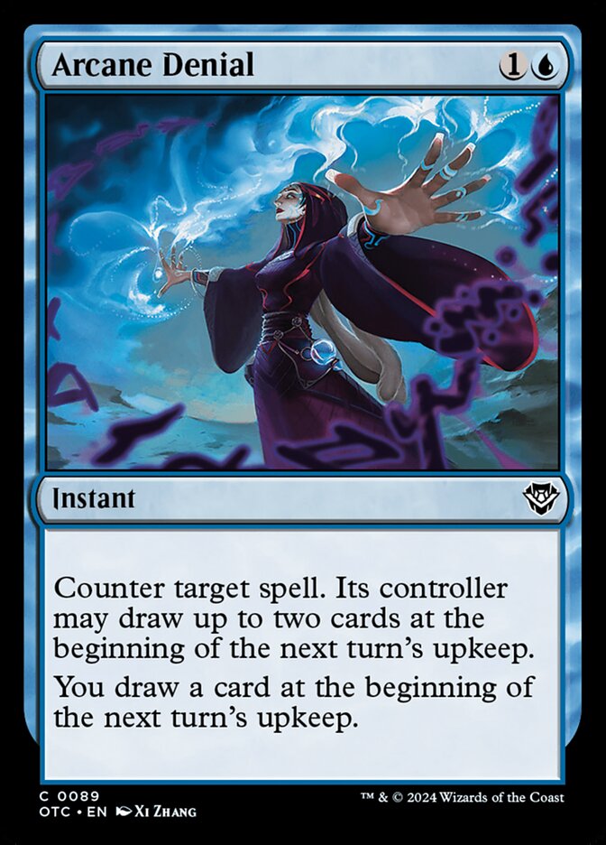 Arcane Denial – Common Magic: The Gathering card from Outlaws of Thunder Junction Commander (#89)