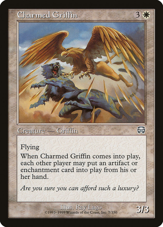 Charmed Griffin – Uncommon Magic: The Gathering card from Mercadian Masques (#7)
