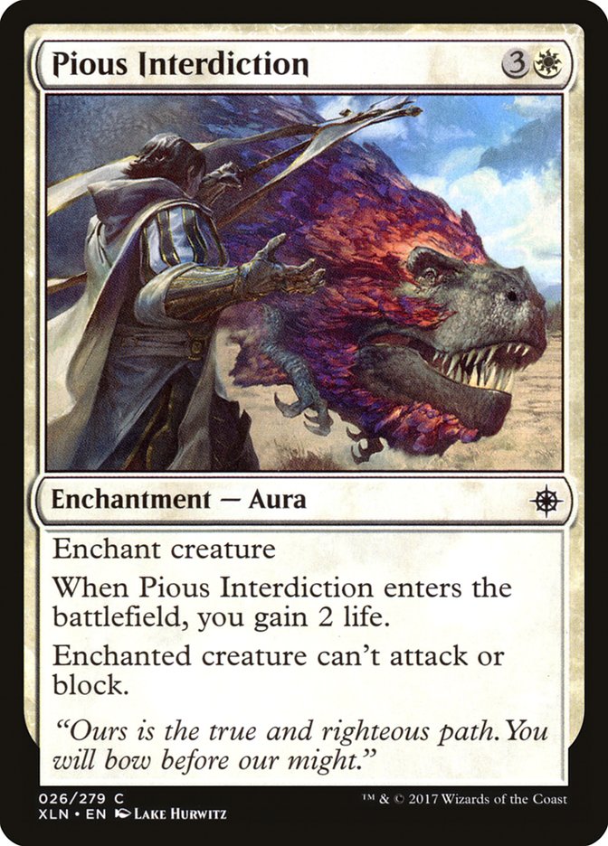 Pious Interdiction – Common Magic: The Gathering card from Ixalan (#26)
