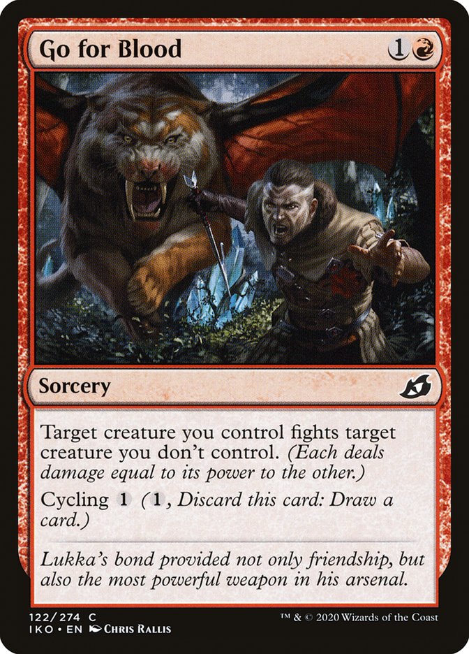 Go for Blood – Common Magic: The Gathering card from Ikoria: Lair of Behemoths (#122)
