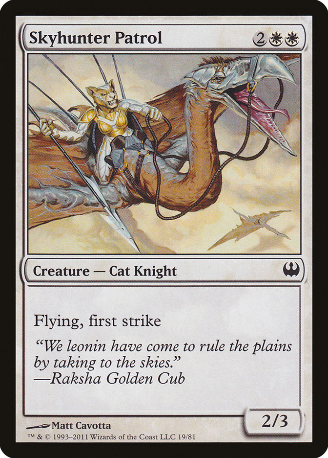 Skyhunter Patrol – Common Magic: The Gathering card from Duel Decks: Knights vs. Dragons (#19)