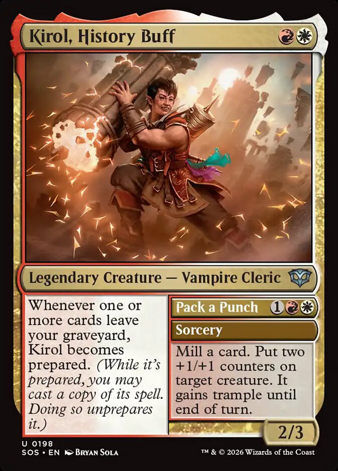 Kirol, History Buff // Pack a Punch – Uncommon Magic: The Gathering card from Secrets of Strixhaven (#198)