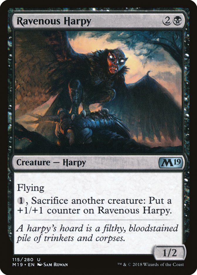 Ravenous Harpy – Uncommon Magic: The Gathering card from Core Set 2019 (#115)