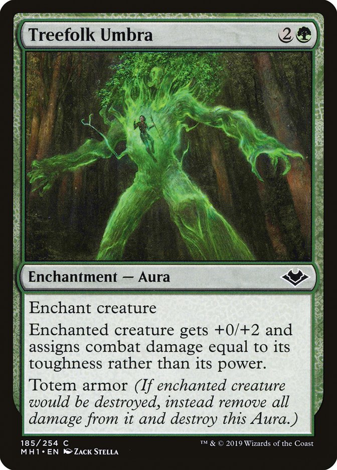 Treefolk Umbra – Common Magic: The Gathering card from Modern Horizons (#185)