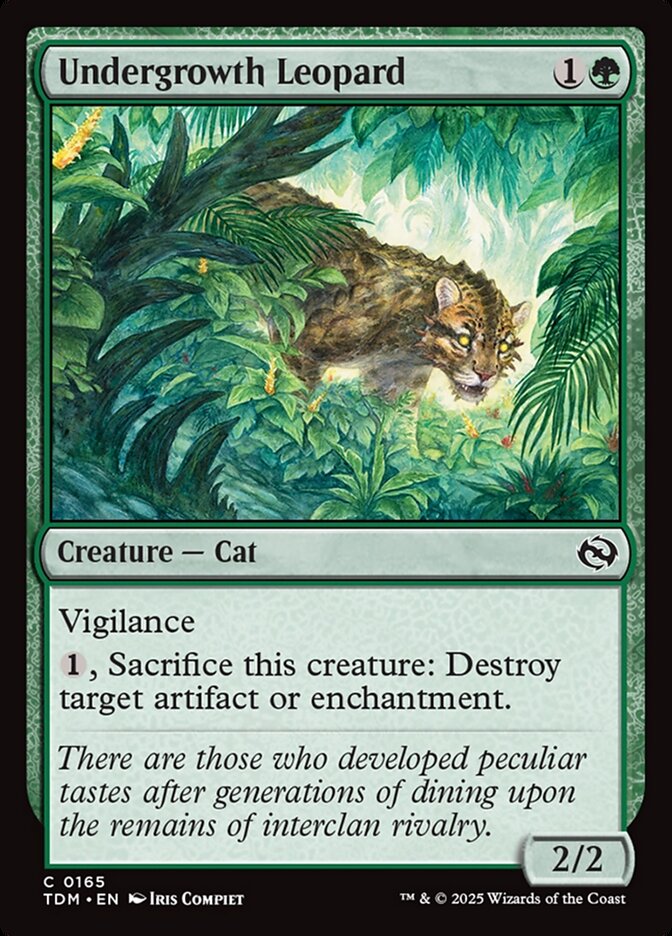 Undergrowth Leopard – Common Magic: The Gathering card from Tarkir: Dragonstorm (#165)