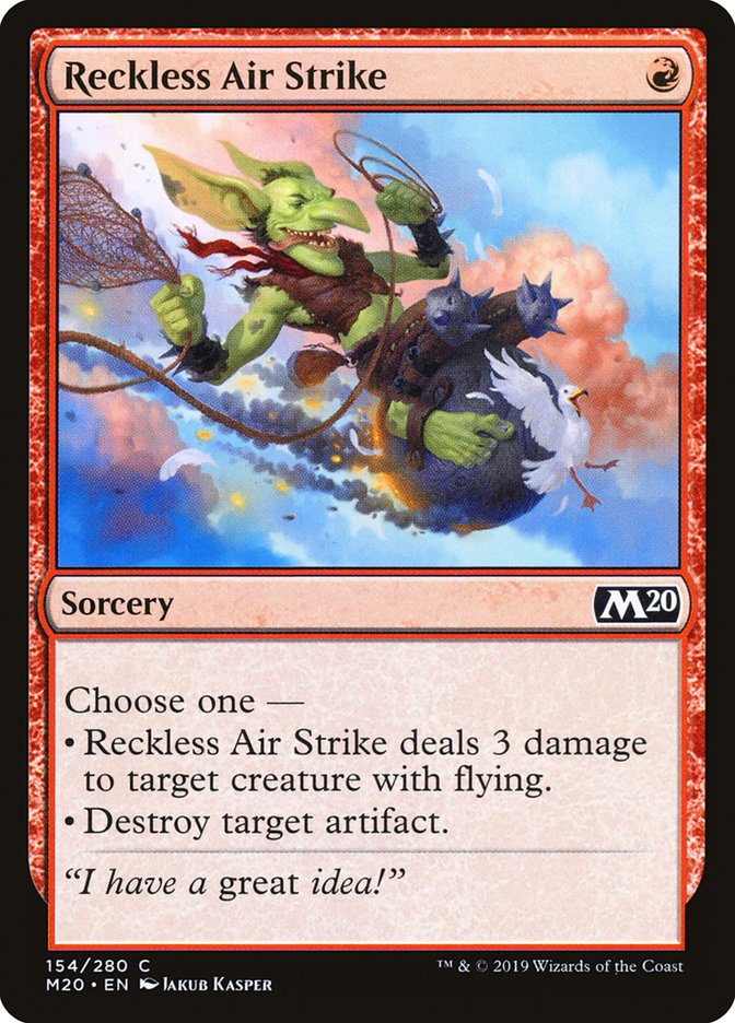 Reckless Air Strike – Common Magic: The Gathering card from Core Set 2020 (#154)