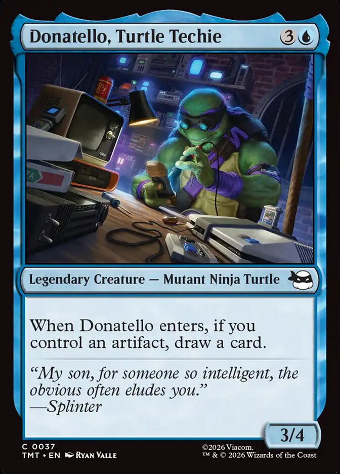 Donatello, Turtle Techie – Common Magic: The Gathering card from Teenage Mutant Ninja Turtles (#37)