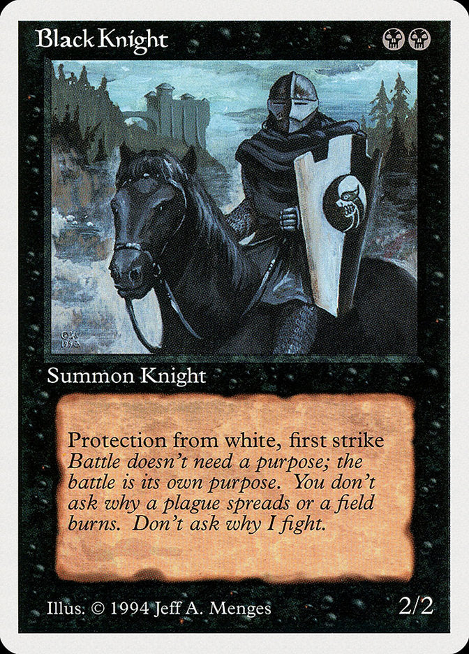 Black Knight – Uncommon Magic: The Gathering card from Summer Magic / Edgar (#95)