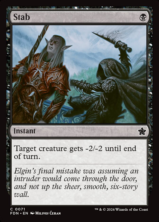Stab – Common Magic: The Gathering card from Foundations (#71)