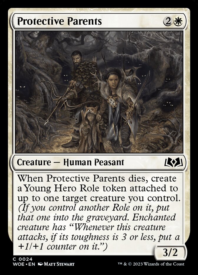 Protective Parents – Common Magic: The Gathering card from Wilds of Eldraine (#24)