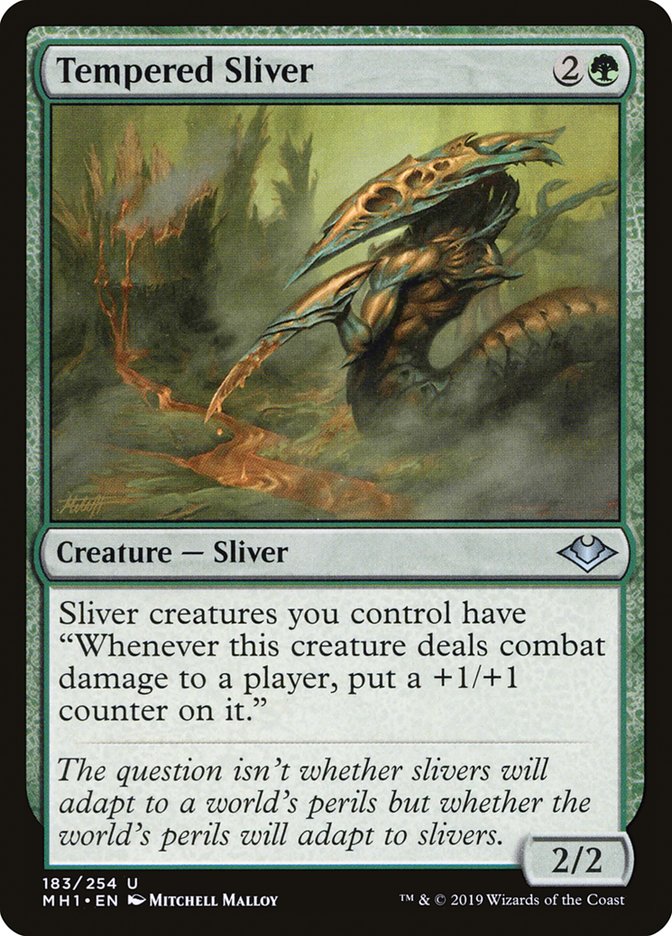 Tempered Sliver – Uncommon Magic: The Gathering card from Modern Horizons (#183)