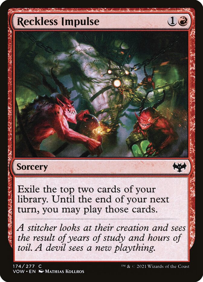 Reckless Impulse – Common Magic: The Gathering card from Innistrad: Crimson Vow (#174)