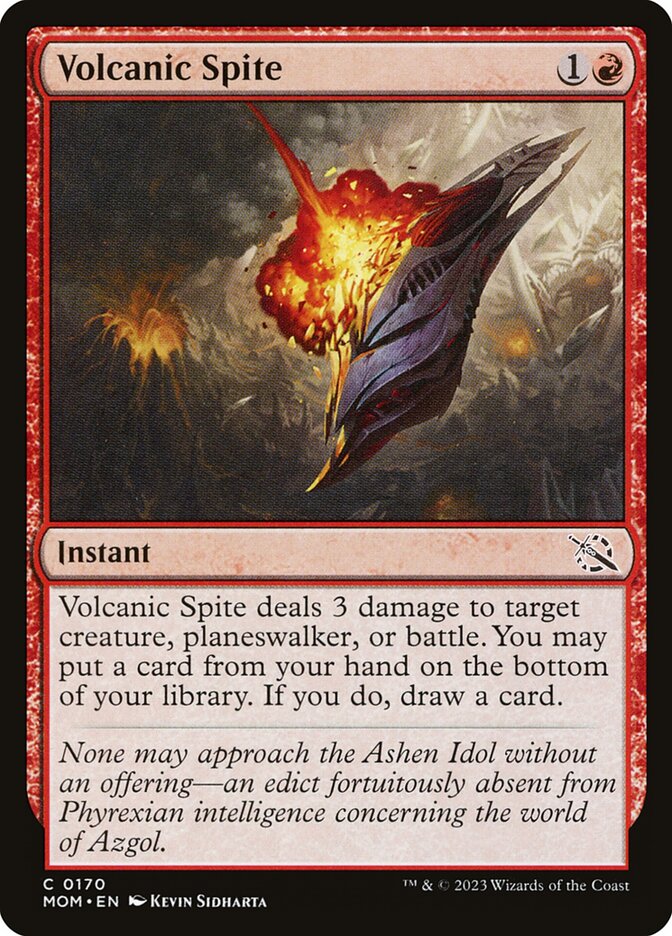 Volcanic Spite – Common Magic: The Gathering card from March of the Machine (#170)