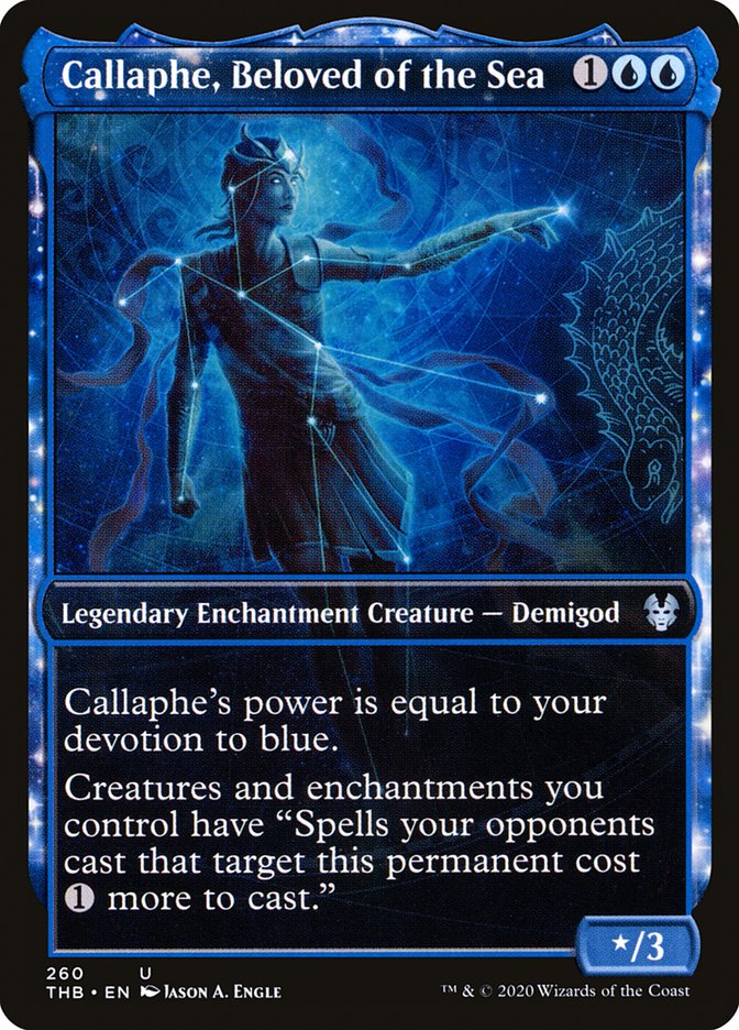 Callaphe, Beloved of the Sea – Uncommon Magic: The Gathering card from Theros Beyond Death (#260)