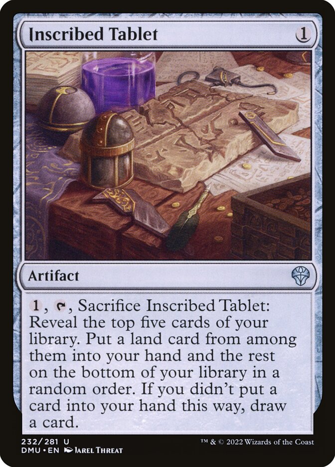 Inscribed Tablet – Uncommon Magic: The Gathering card from Dominaria United (#232)