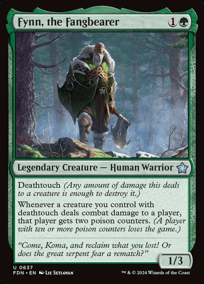 Fynn, the Fangbearer – Uncommon Magic: The Gathering card from Foundations (#637)