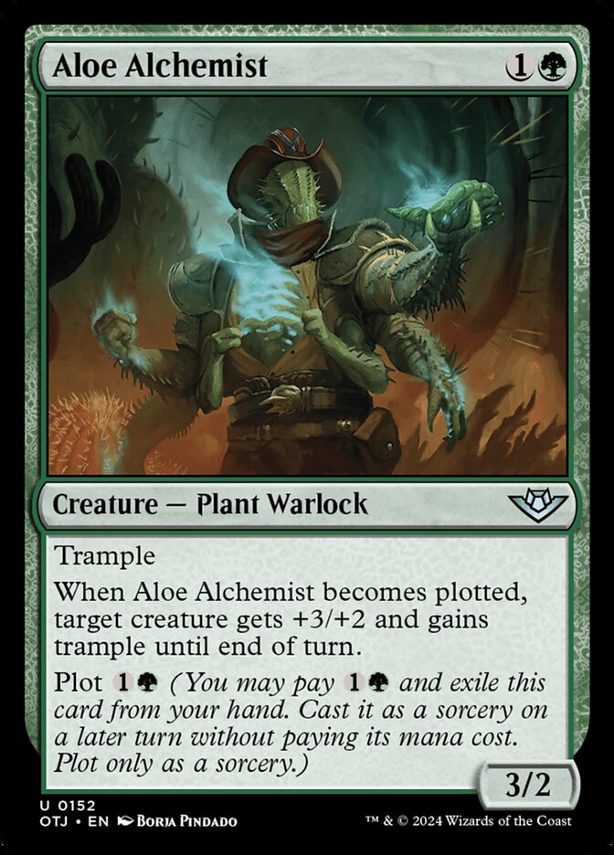 Aloe Alchemist – Uncommon Magic: The Gathering card from Outlaws of Thunder Junction (#152)