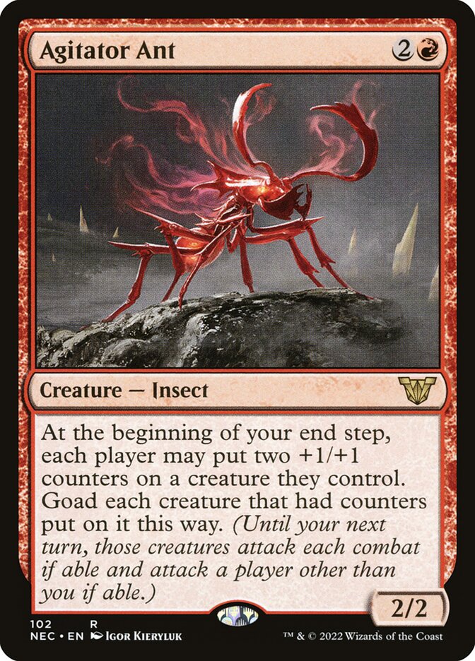 Agitator Ant – Rare Magic: The Gathering card from Neon Dynasty Commander (#102)