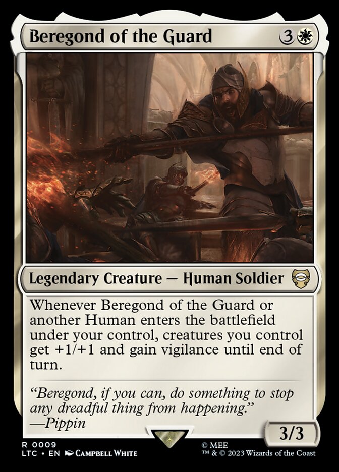 Beregond of the Guard – Rare Magic: The Gathering card from Tales of Middle-earth Commander (#9)