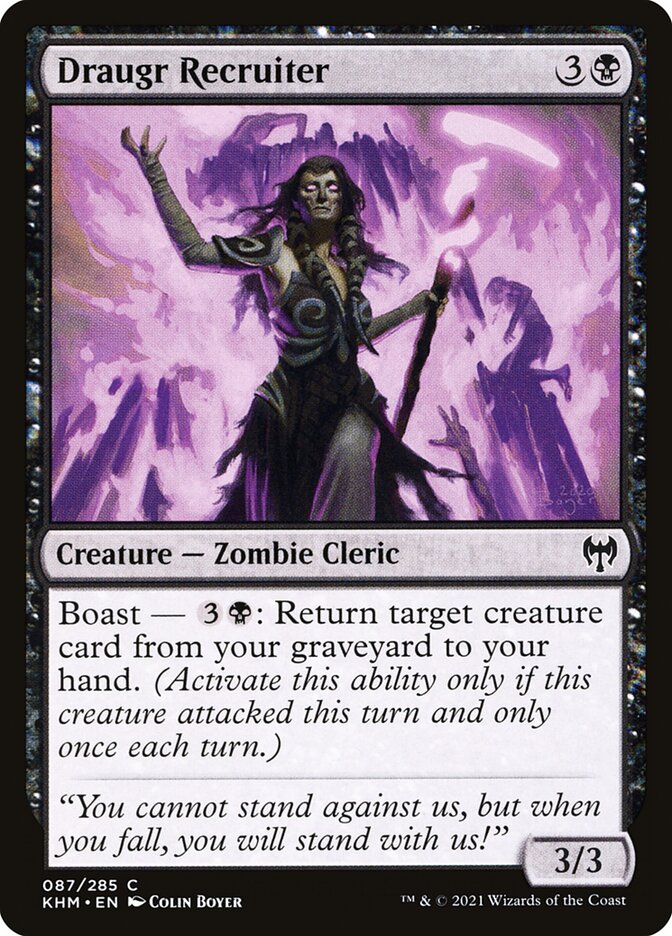Draugr Recruiter – Common Magic: The Gathering card from Kaldheim (#87)