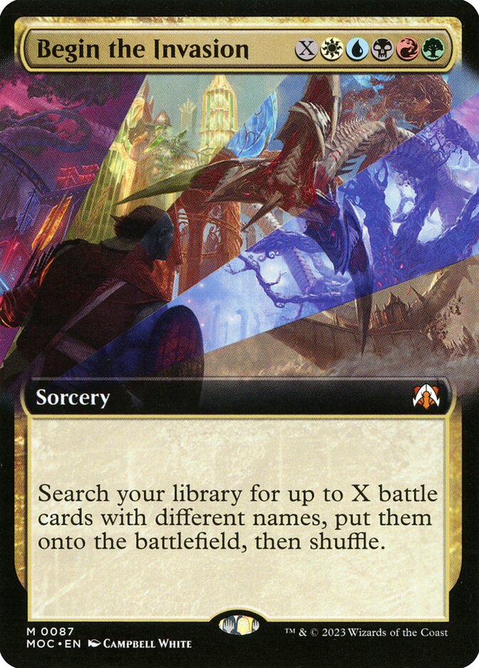 Begin the Invasion – Mythic Magic: The Gathering card from March of the Machine Commander (#87)
