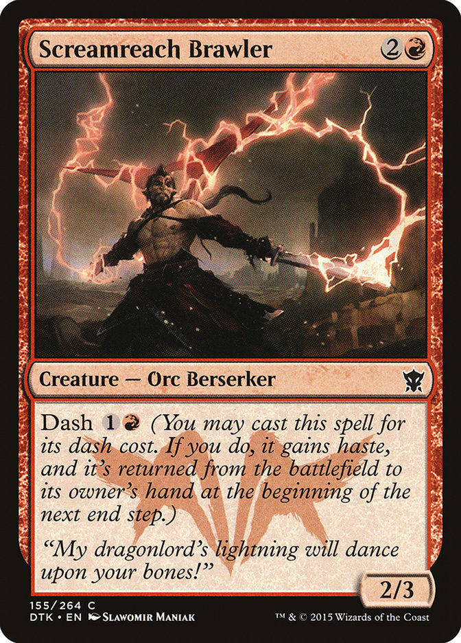 Screamreach Brawler – Common Magic: The Gathering card from Dragons of Tarkir (#155)