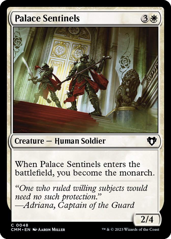 Palace Sentinels – Common Magic: The Gathering card from Commander Masters (#48)