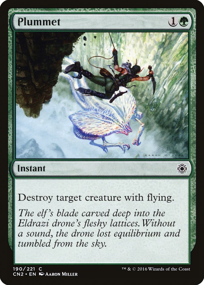 Plummet – Common Magic: The Gathering card from Conspiracy: Take the Crown (#190)