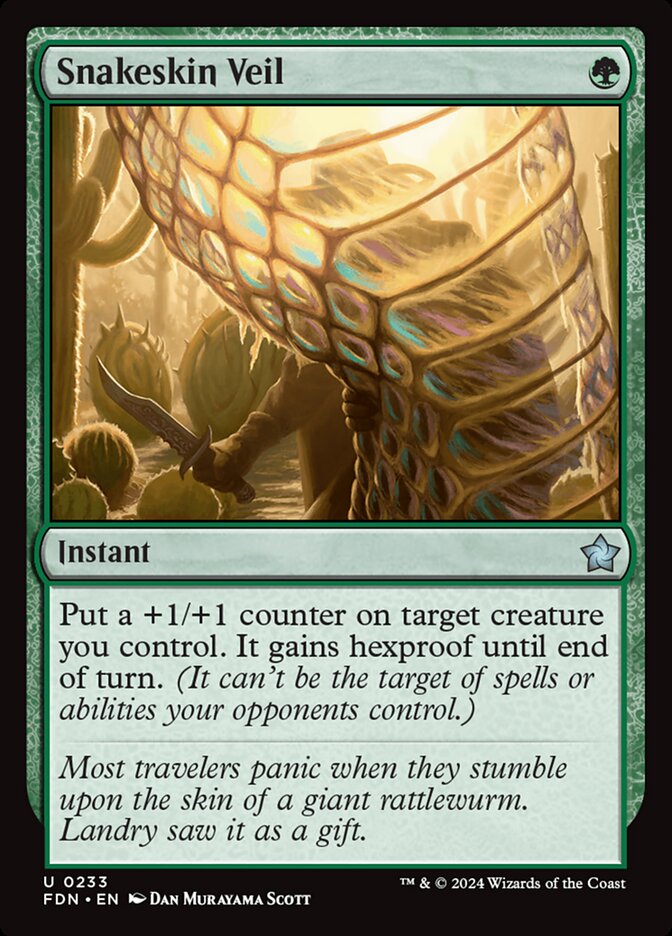 Snakeskin Veil – Uncommon Magic: The Gathering card from Foundations (#233)