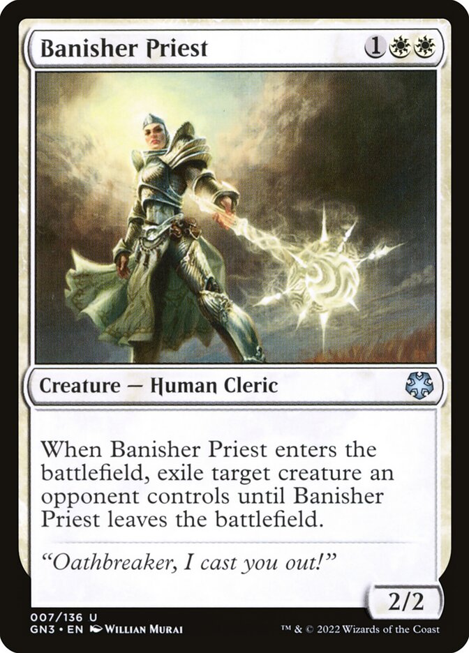Banisher Priest – Uncommon Magic: The Gathering card from Game Night: Free-for-All (#7)