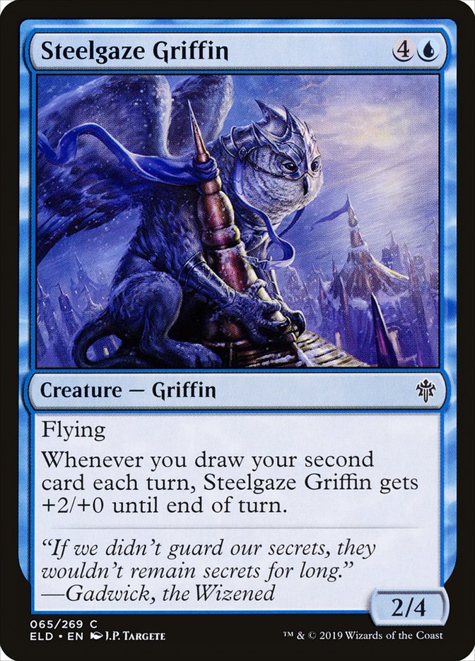 Steelgaze Griffin – Common Magic: The Gathering card from Throne of Eldraine (#65)