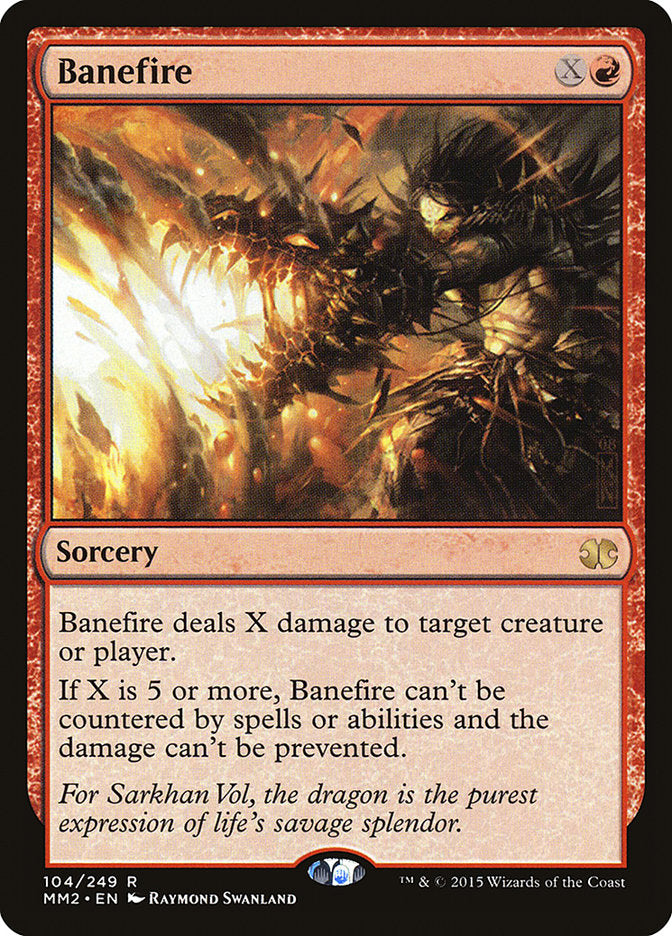 Banefire – Rare Magic: The Gathering card from Modern Masters 2015 (#104)