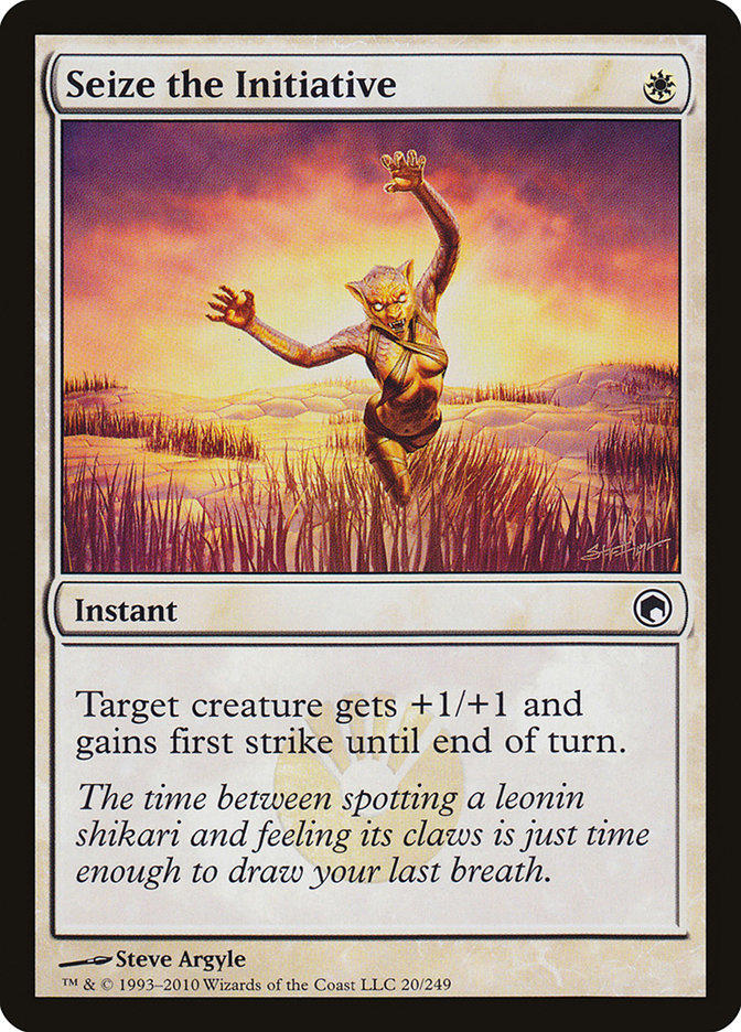 Seize the Initiative – Common Magic: The Gathering card from Scars of Mirrodin (#20)