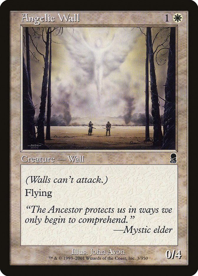 Angelic Wall – Common Magic: The Gathering card from Odyssey (#3)