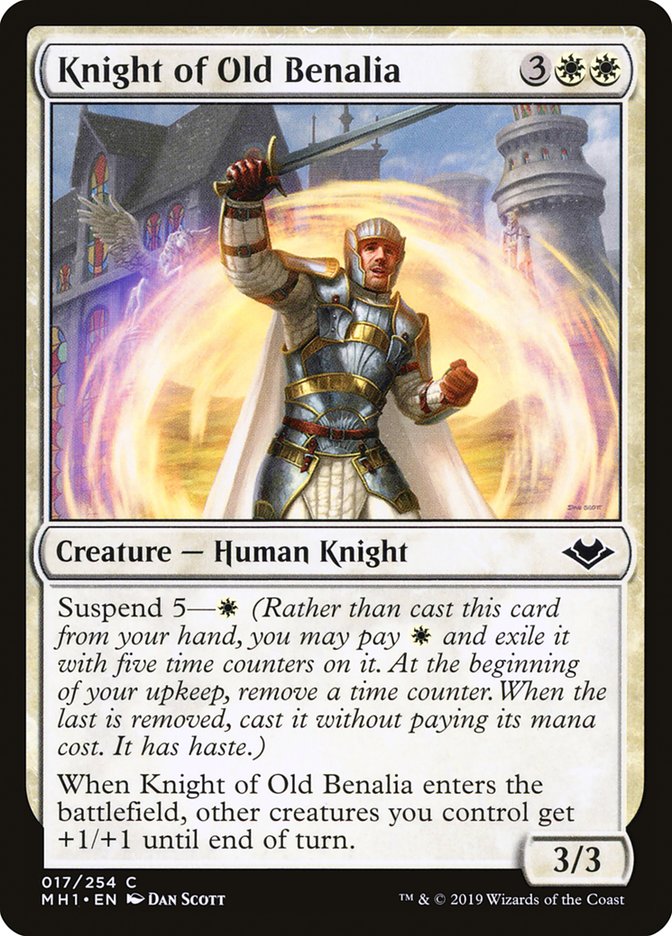 Knight of Old Benalia – Common Magic: The Gathering card from Modern Horizons (#17)