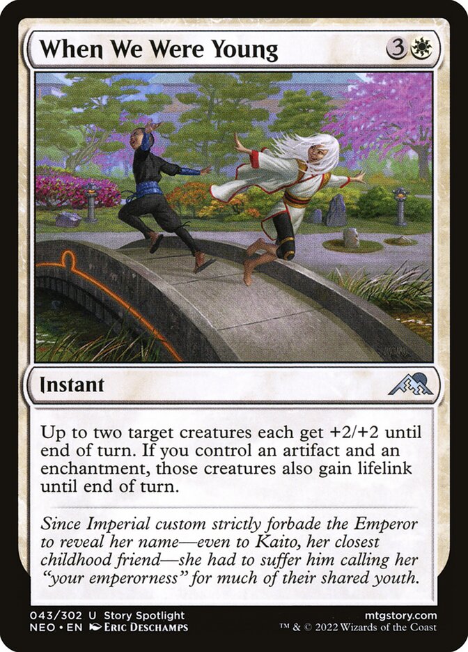 When We Were Young – Uncommon Magic: The Gathering card from Kamigawa: Neon Dynasty (#43)