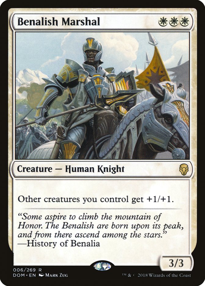Benalish Marshal – Rare Magic: The Gathering card from Dominaria (#6)