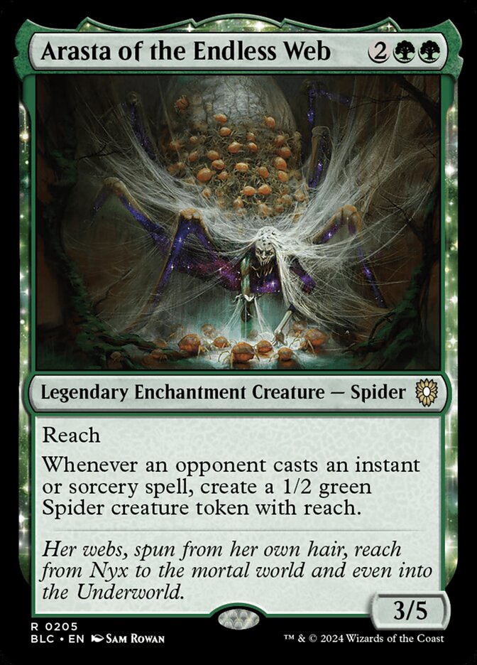 Arasta of the Endless Web – Rare Magic: The Gathering card from Bloomburrow Commander (#205)