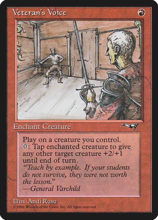 Veteran's Voice – Common Magic: The Gathering card from Alliances (#84b)