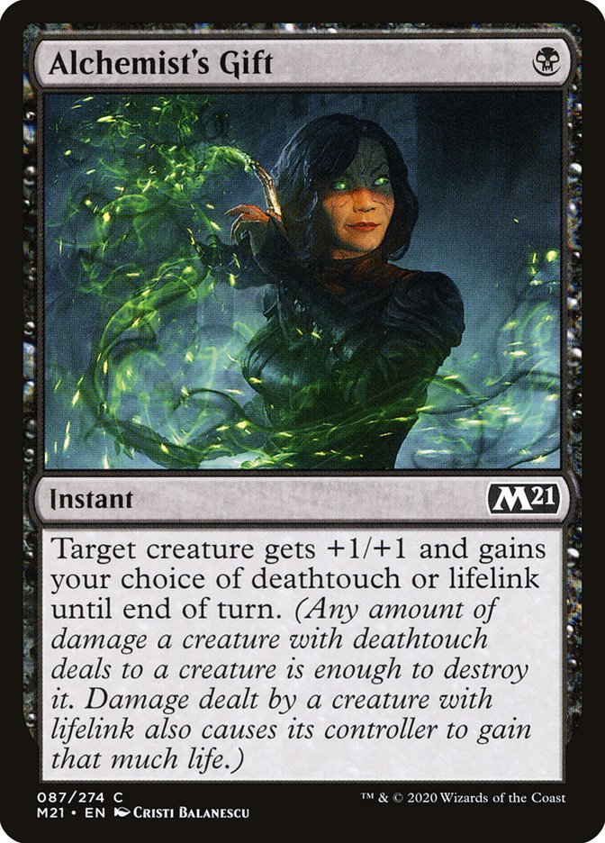 Alchemist's Gift – Common Magic: The Gathering card from Core Set 2021 (#87)