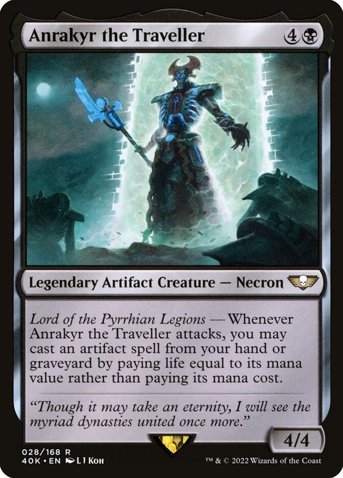Anrakyr the Traveller – Rare Magic: The Gathering card from Warhammer 40,000 Commander (#28)